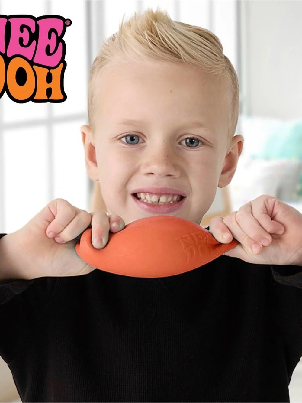 Schylling NeeDoh Original - The Groovy Glob - Sensory Stress Ball - Orange